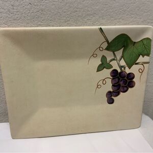 Mikasa Stoneware CHABLIS CW409 Grapes Vines Rectangular Serving Platter